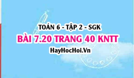 Bài 7.20 trang 40 Toán 6 Tập 2 Kết nối tri thức